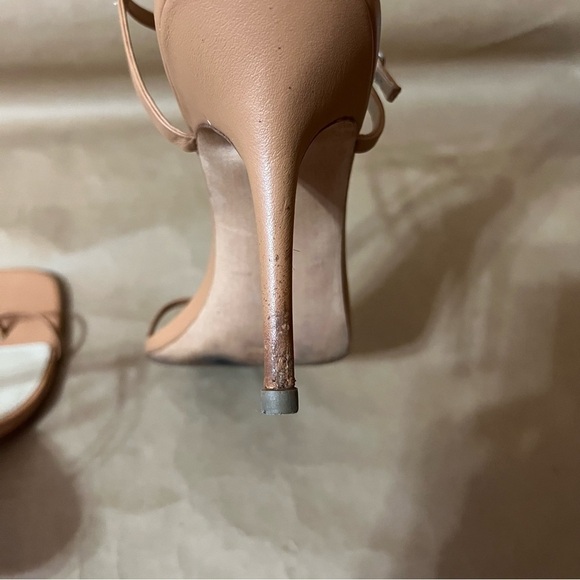 Reformation | Ivy Heels Strappy Sandals Leather Tan Naked Size 9 - Picture 10 of 16